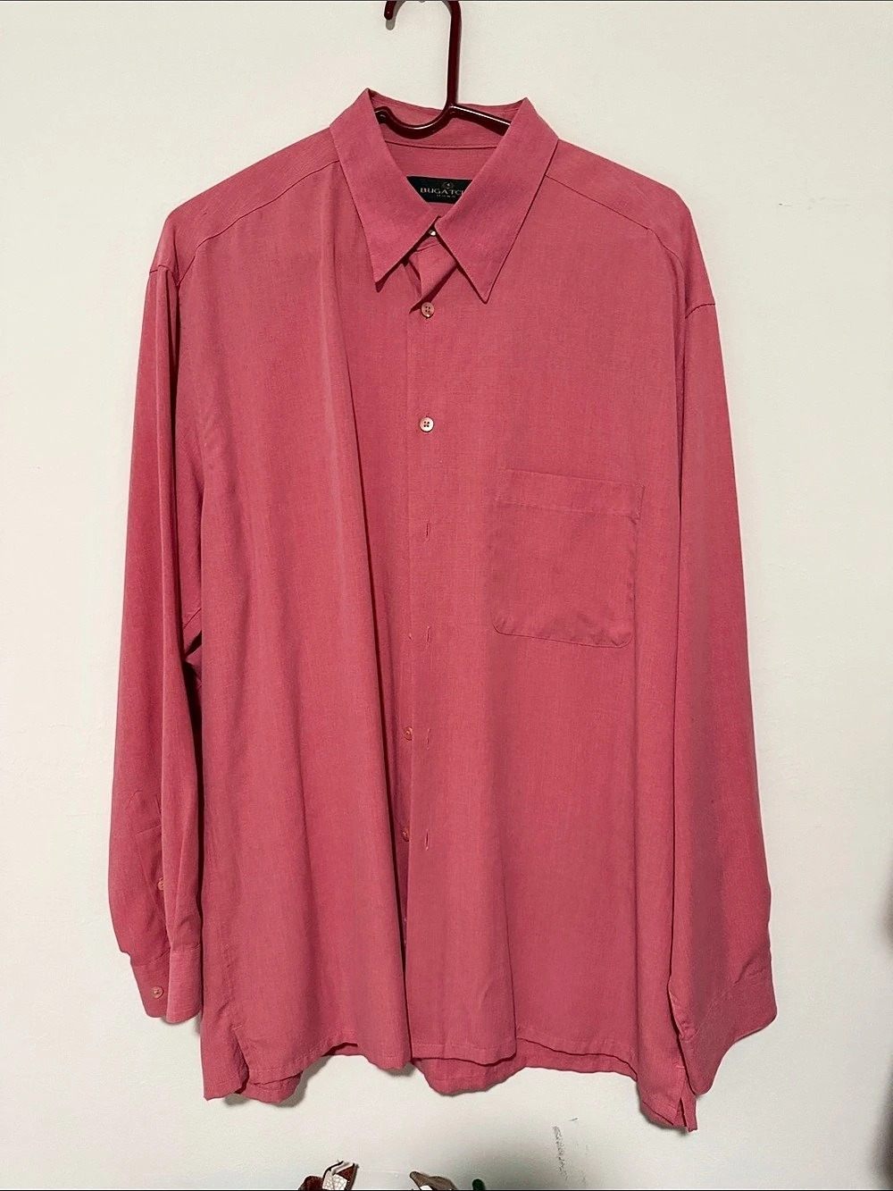 Bugatchi Men's Button Down Shirt in Pink Size Large